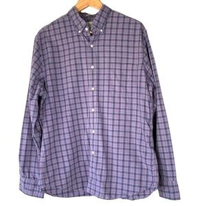 J CREW CLASSIC Buttondown Plaid 100% Cotton Long Sleeve Mens L